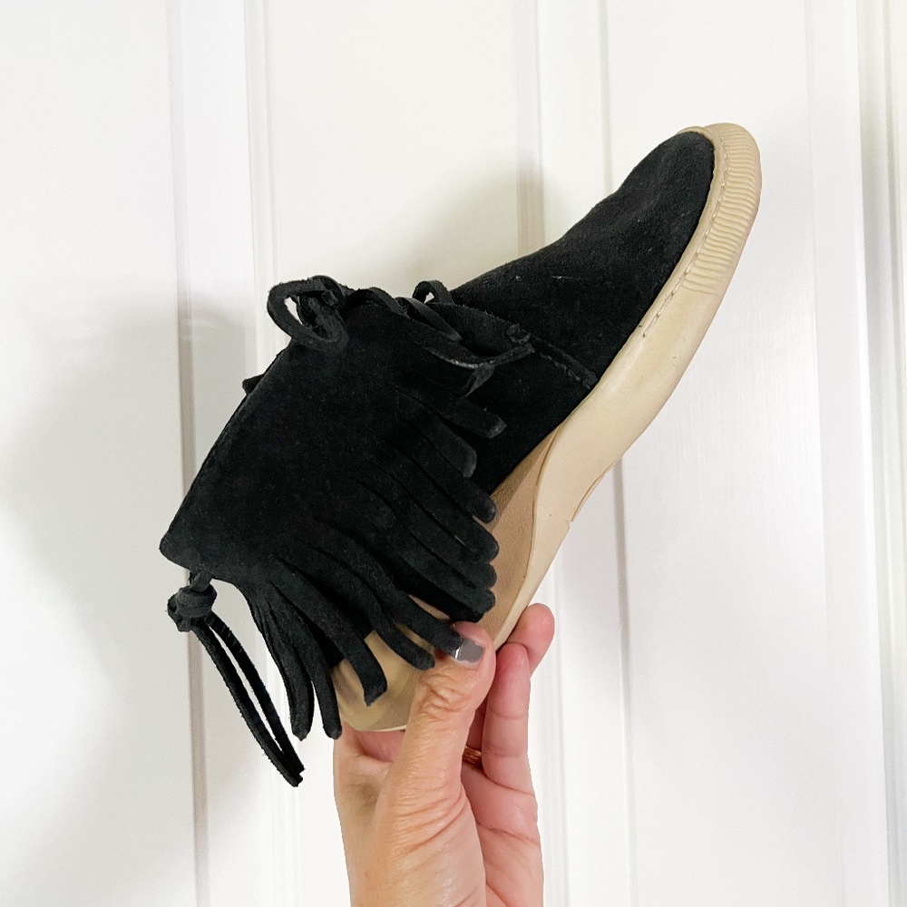 Visvim Black Fringed Suede Desert Boot